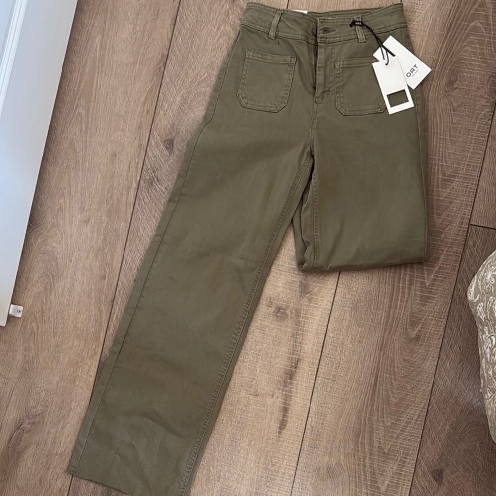 OAT NWT Olive Green Jeans